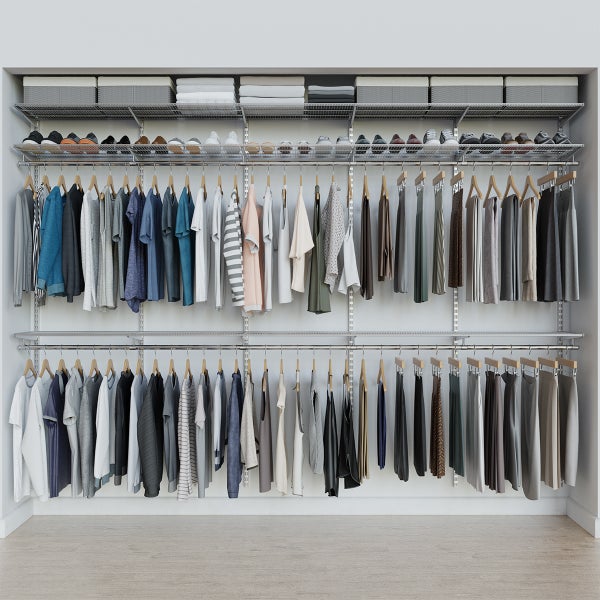 Elfa Classic Platinum 10' Closet Kit