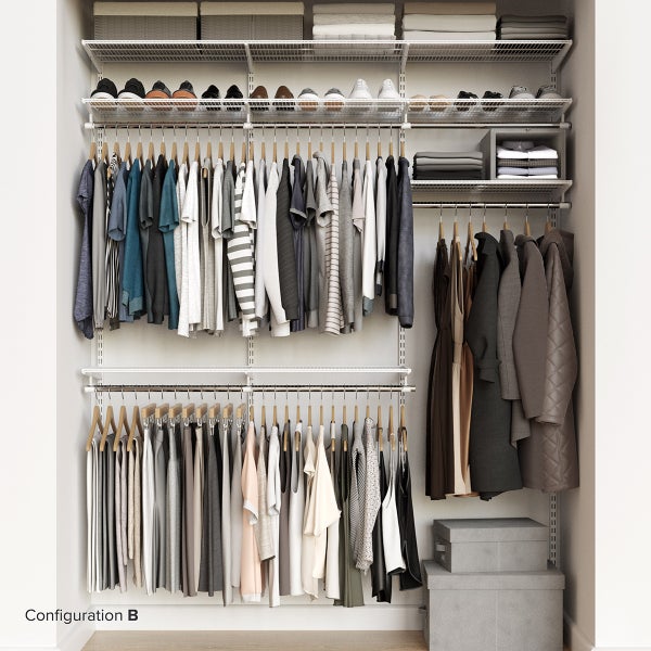 Elfa Classic Platnium 6' Closet Kit