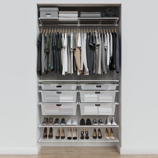 Elfa Classic 4' Reach-In Closet Solution