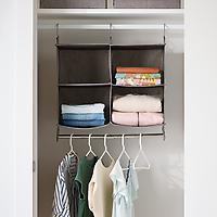 The Container Store Double Bar Hanging Organizer Grey