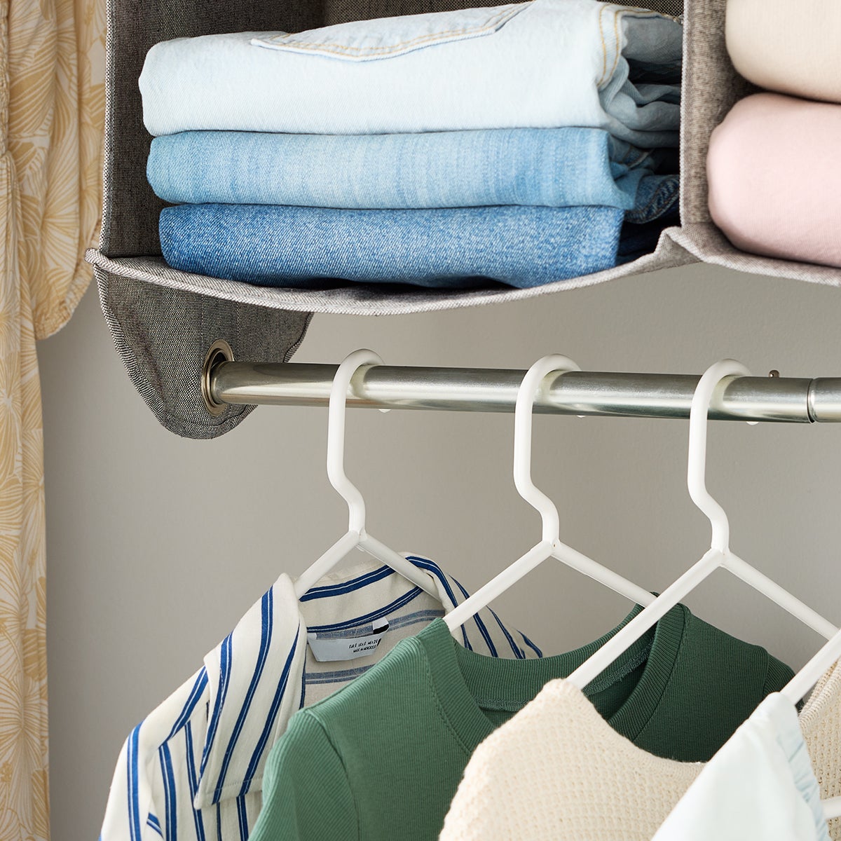 The Container Store Double Bar Hanging Closet Organizer