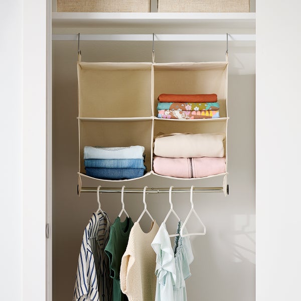 The Container Store Double Bar Hanging Closet Organizer