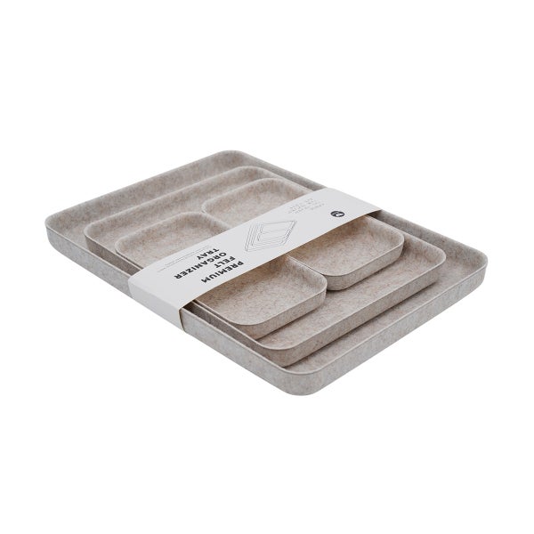 Welaxy 4-Piece Catchall Felt Tray Set