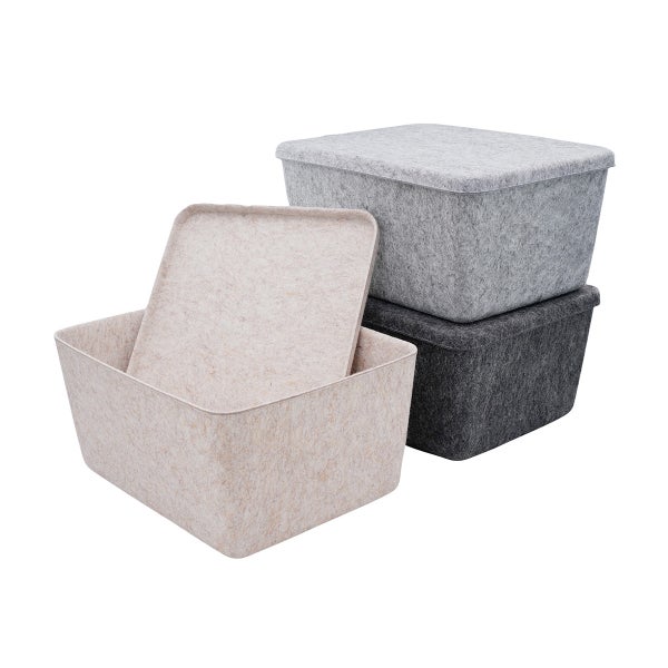 Welaxy Felt Storage Bin with Lid