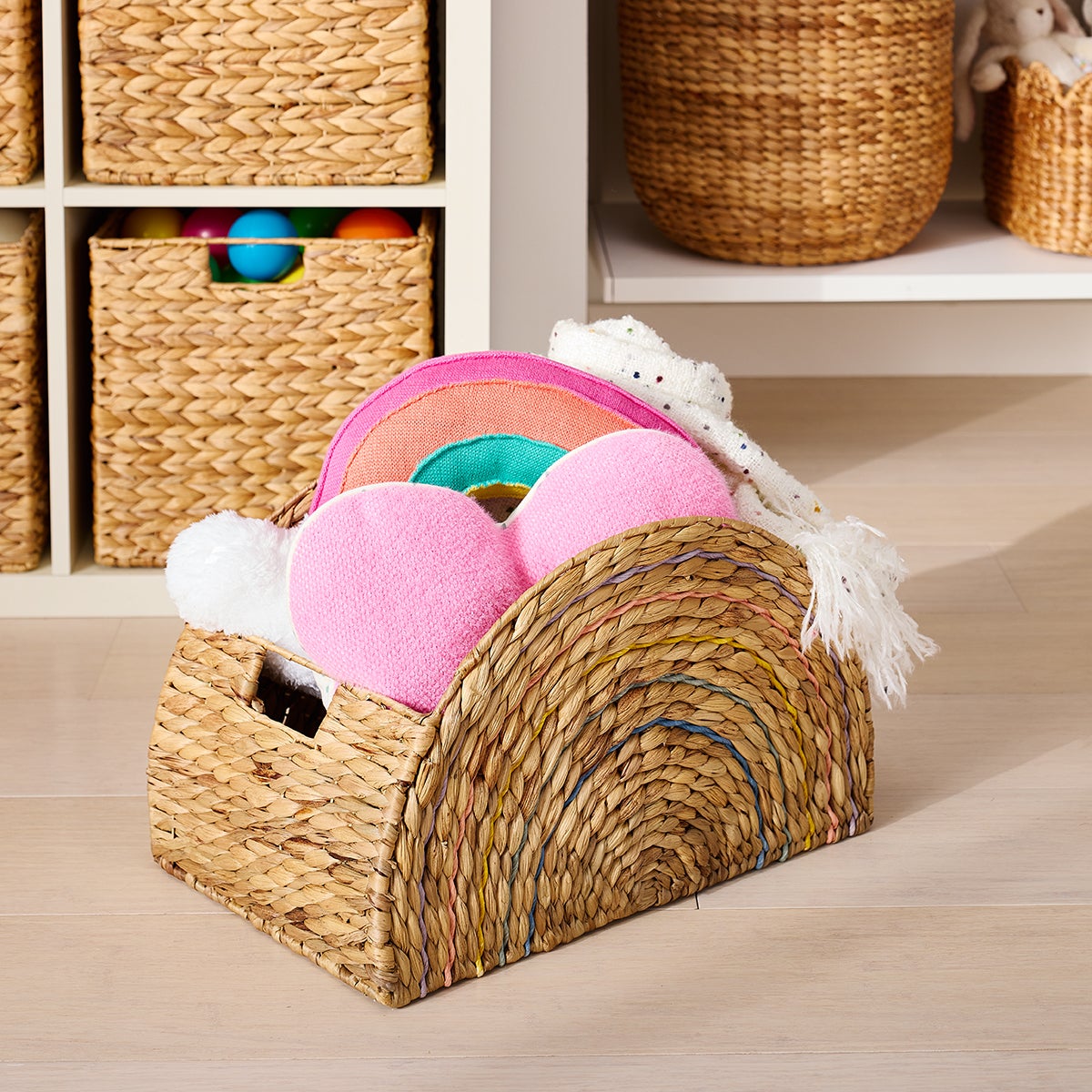 The Container Store Rainbow Water Hyacinth Basket