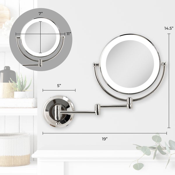 Zadro 1X/10X LED Wall Mounted Mirror