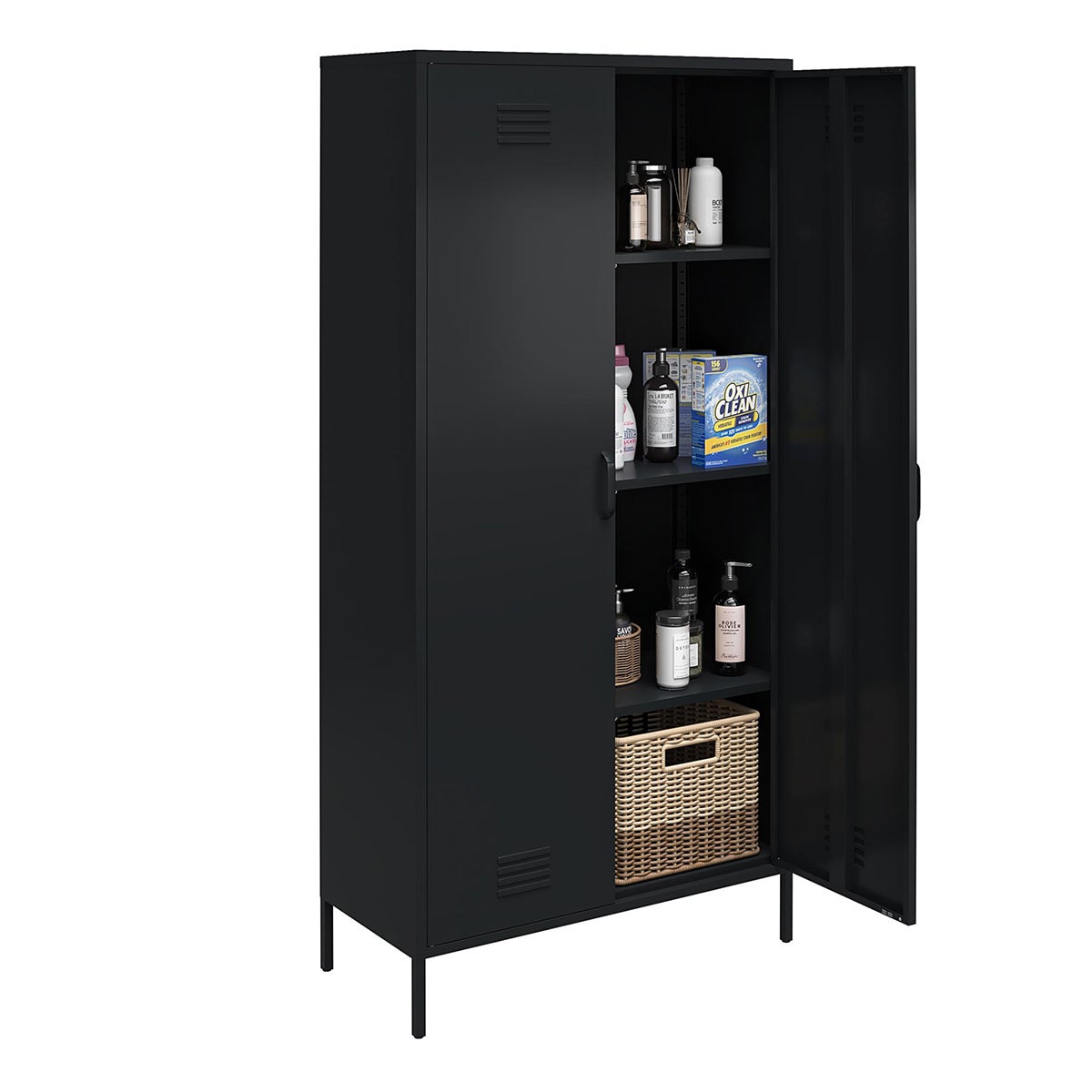 Novogratz Mission District Tall 2-Door Metal Locker Cabinet