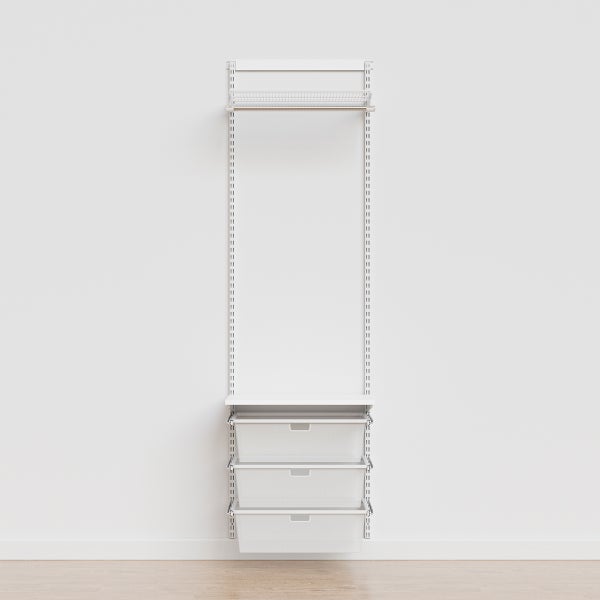Elfa Classic 2' Closet Kit with Drawers