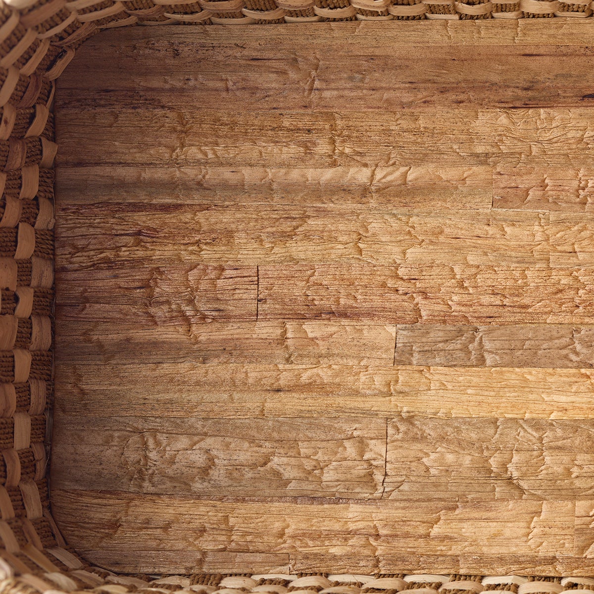 The Container Store Banana Leaf Checkerboard Bin