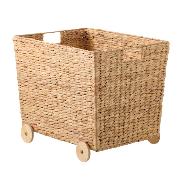The Container Store Water Hyacinth Bin with Wheels