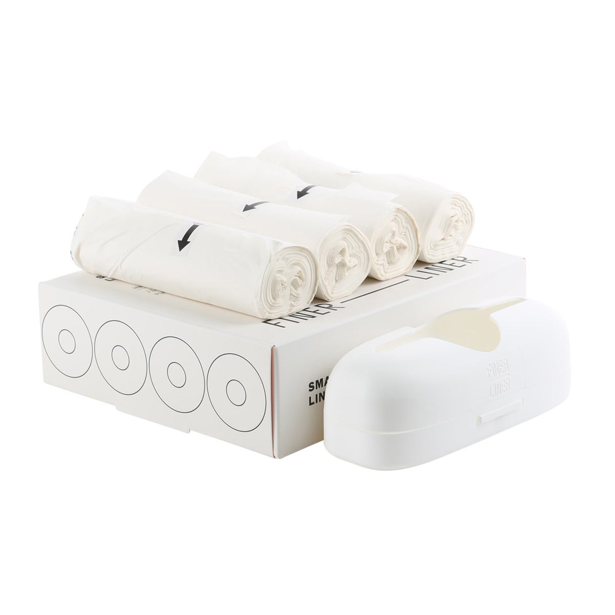 Anvi | Small Bin Liner Kit, Includes 1 Refillable Dispenser & 4 Rolls
