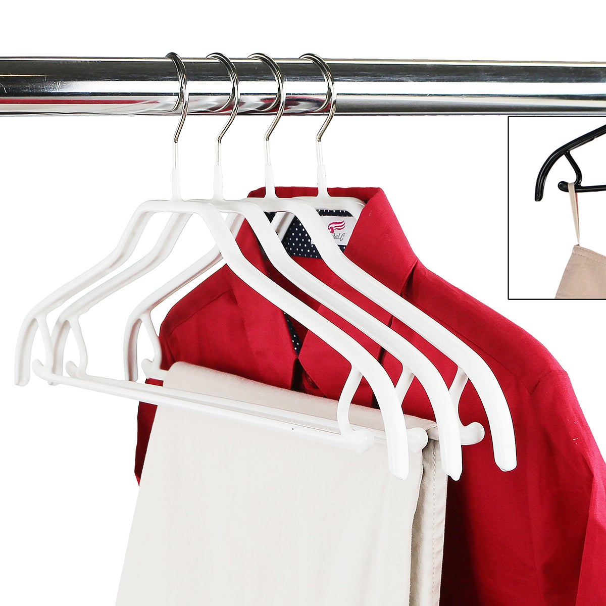 Mawa Silhouette Shirt Hanger with Bar & Hook