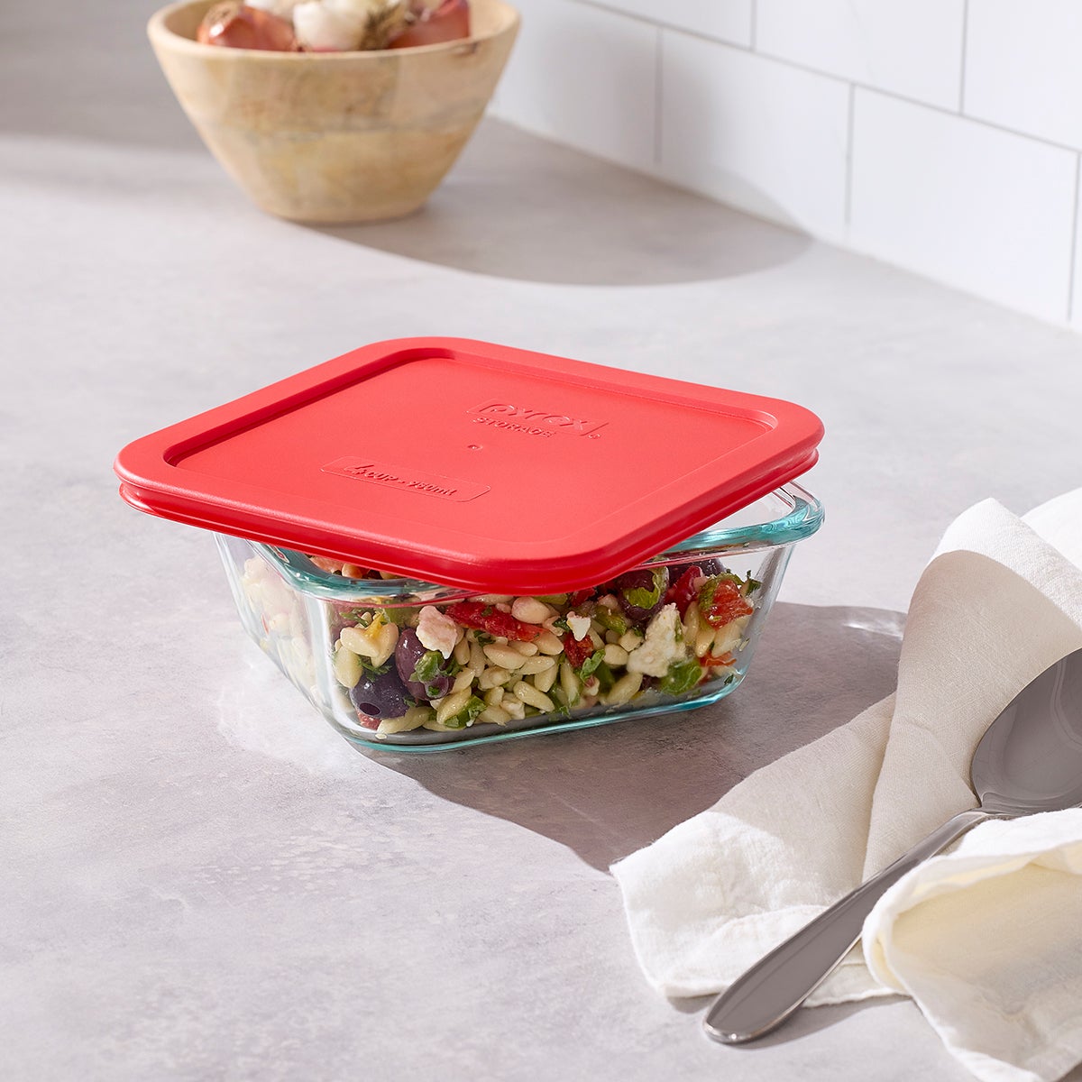 Pyrex Cup Storage Container Pyrex® Freshlock™ 4-cup Square Glass