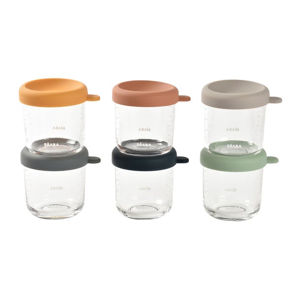 BEABA Glass Baby Food Jars Set of 6