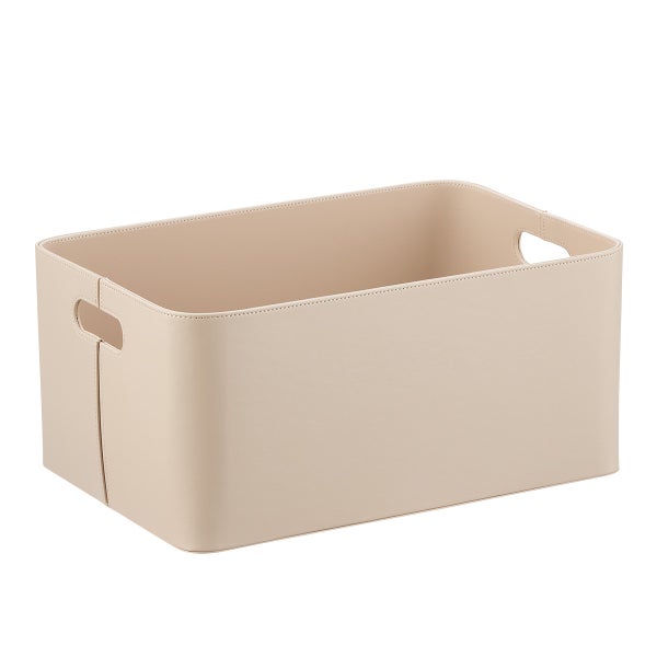 The Container Store Samson Faux Leather Bin