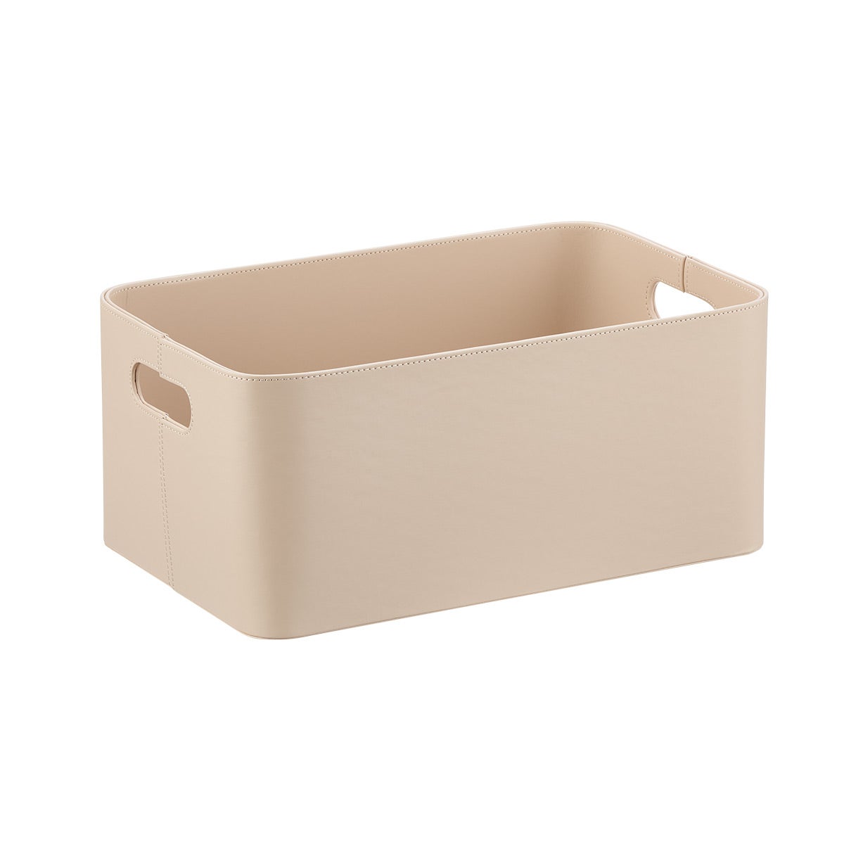 The Container Store Samson Faux Leather Bin | The Container Store