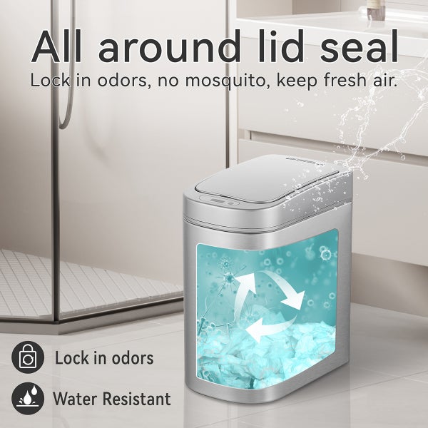 Nine Stars 1.8 Gal Motion Trash Can