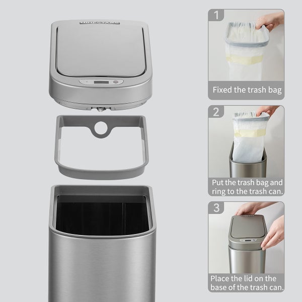 Nine Stars 1.8 Gal Motion Trash Can