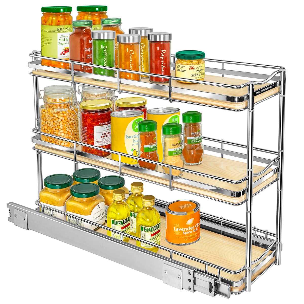 Lynk Professional Elite Tiered Slide-Out Spice Rack | The