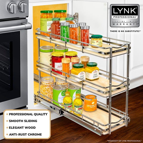 Lynk Professional Elite Tiered Slide-Out Spice Rack