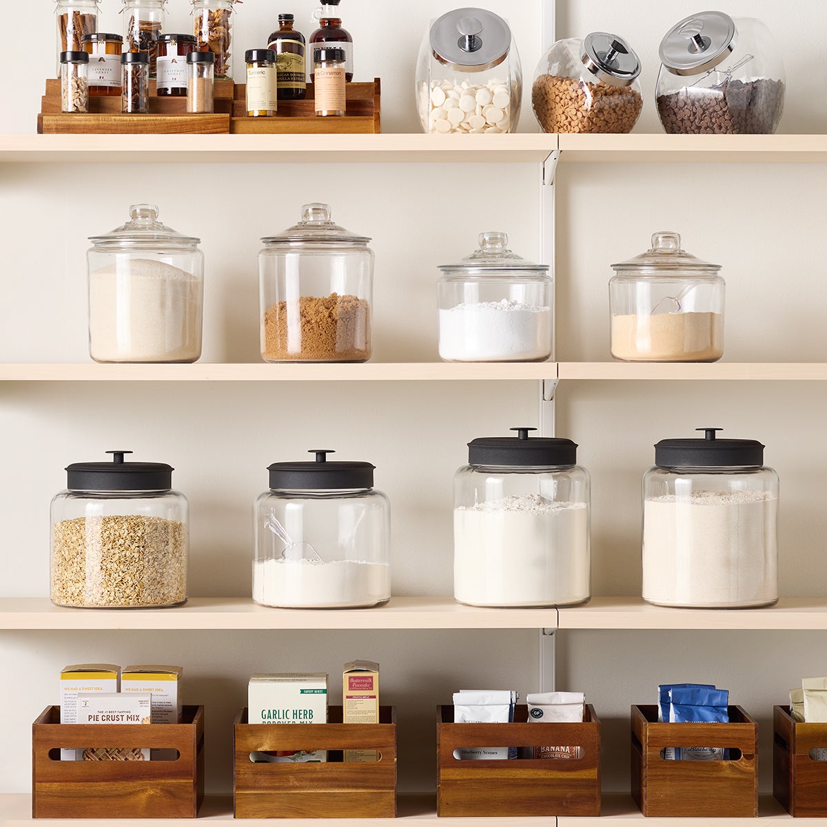 Anchor Hocking Glass Canisters with Glass Lids