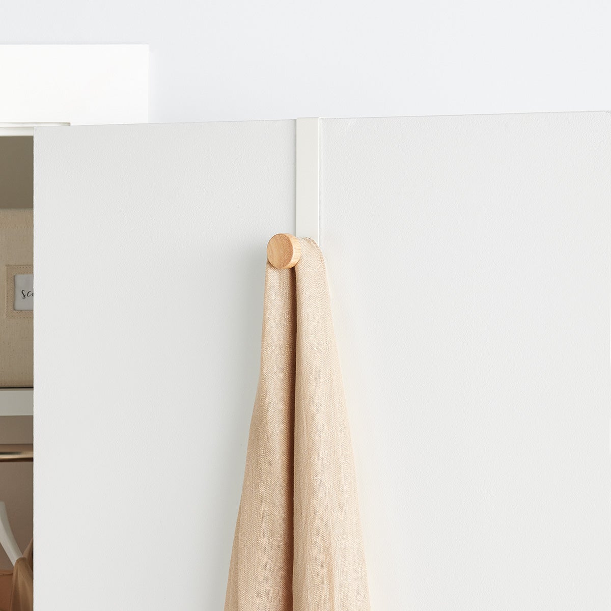 White & Natural Oslo Over Door Hook & Rack