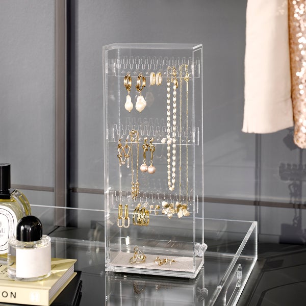 Luxe Acrylic Stand Case for Earrings and Necklace