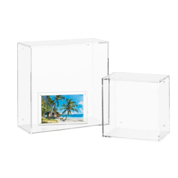 The Container Store Luxe Acrylic Box Wall Shelf