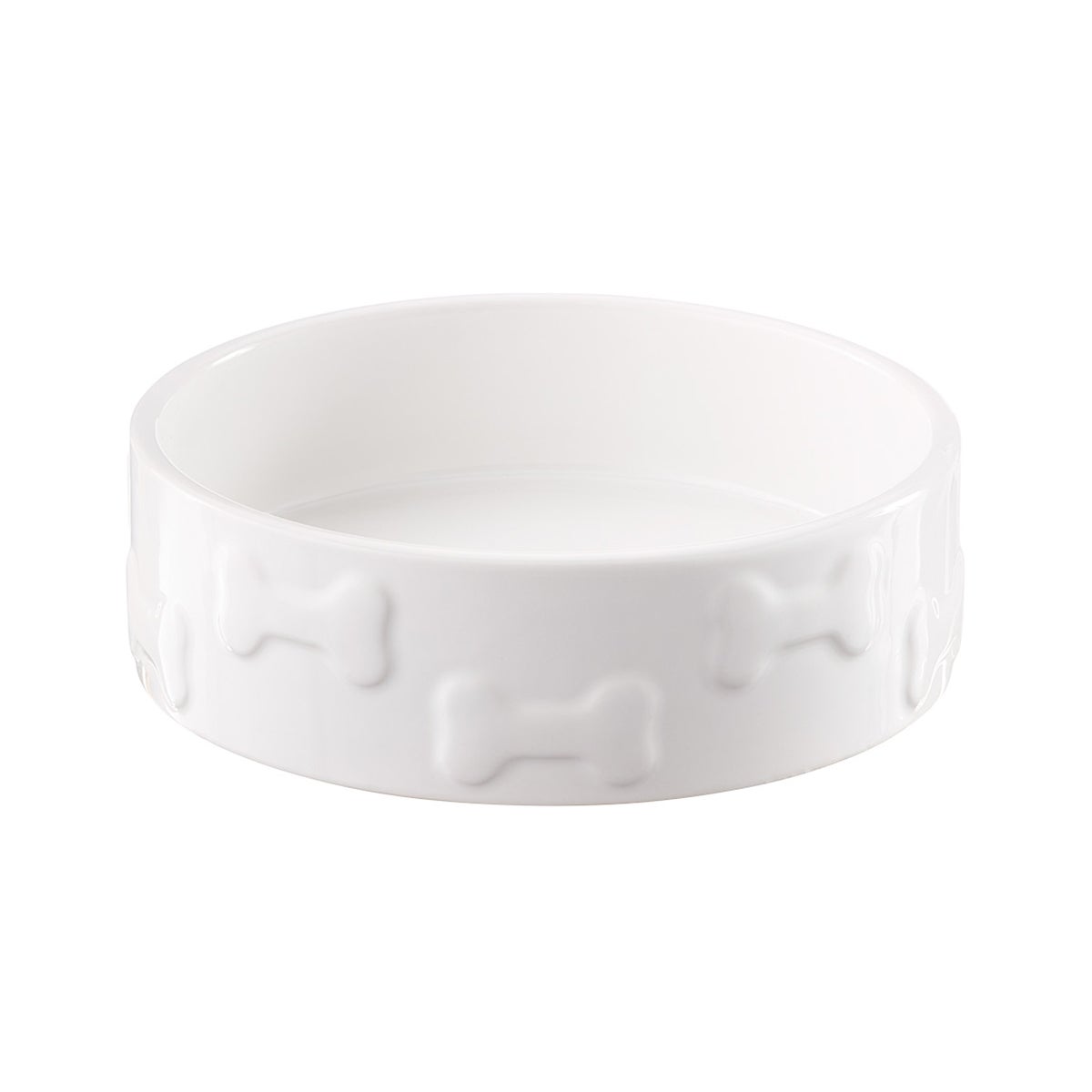 【新品】Neighborhood CI DOG BOWL / WHITE Park Life Manor White Ceramic Pet Bowl | The Container Store