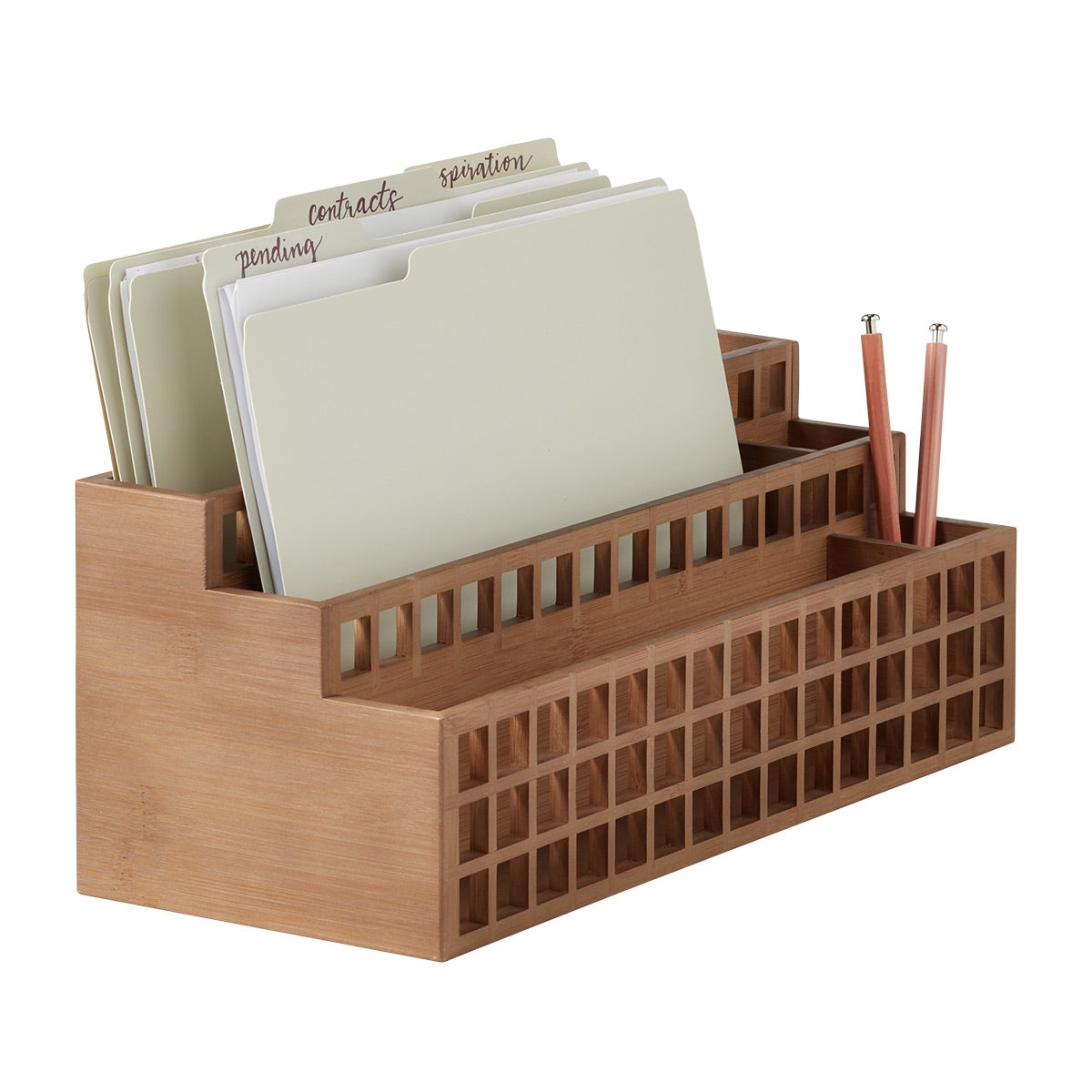 The Container Store Shoji Bamboo Desktop Organizer