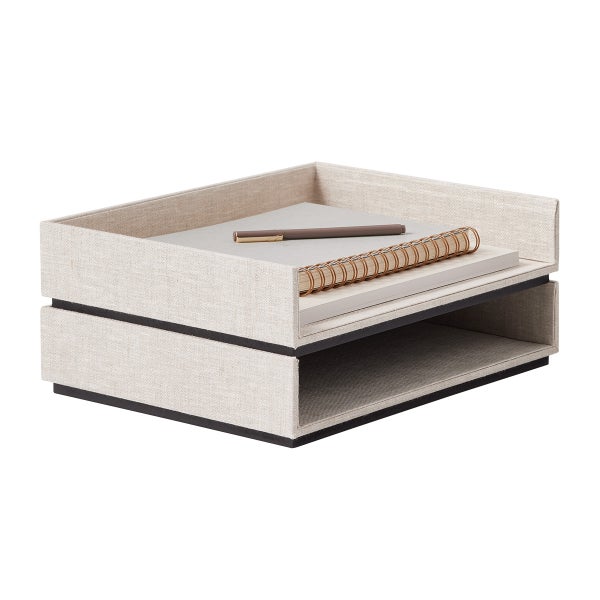 Marie Kondo Harmony Linen Landscape Stacking Letter Tray