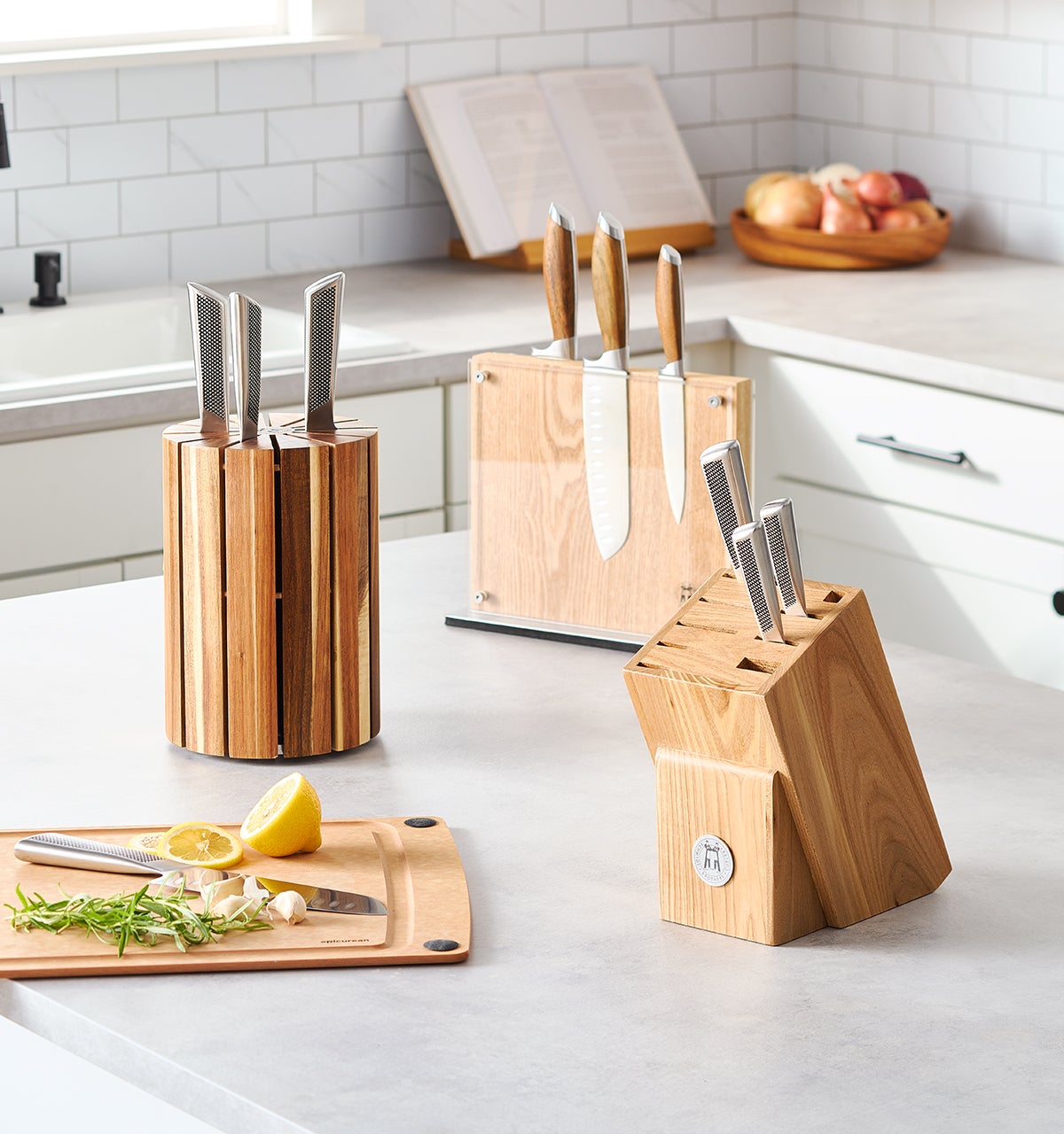 Schmidt Brothers Rotating Giotto Knife Block | The Container Store