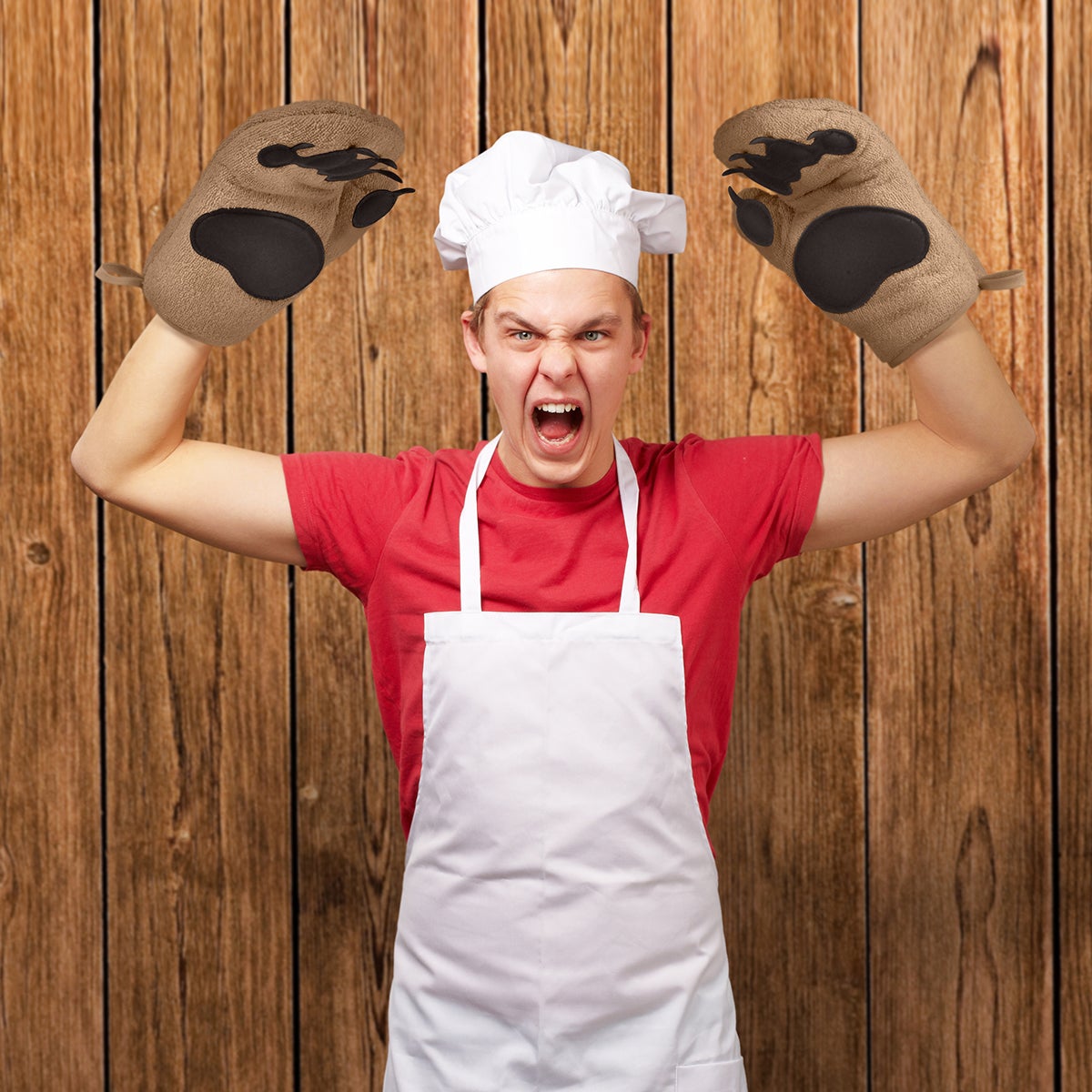 Fred Bear Hands Oven Mitts - Thumbnail 3