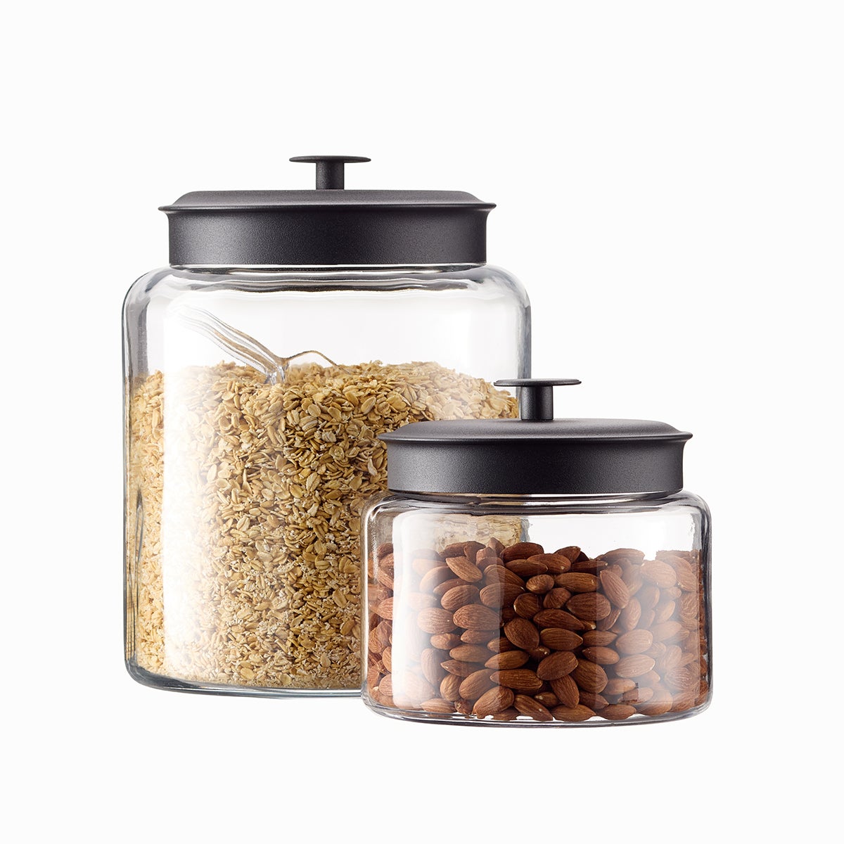 Anchor Hocking Montana Jar with Matte Black Lid