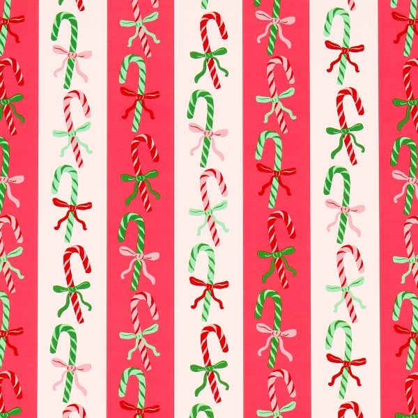 Punch Studio Candy Cane Lane Wrapping Paper
