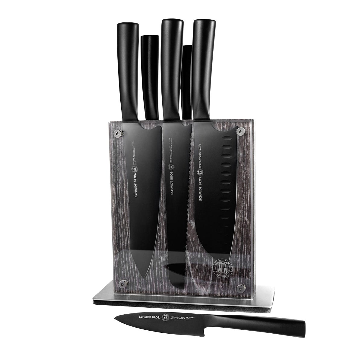 Schmidt Brothers Cutlery Jet 7-Piece Knife Block Set | The