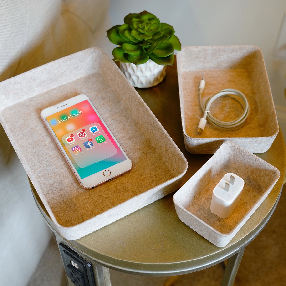 Welaxy Felt Drawer Organizers Pkg/7 | The Container Store