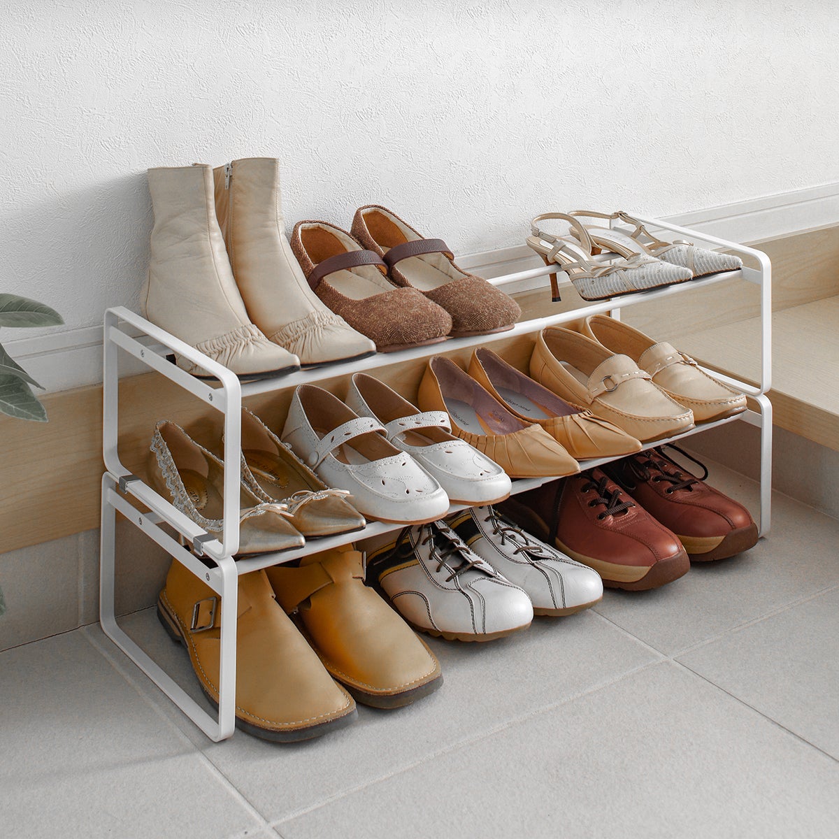 Yamazaki Stackable Shoe Rack | The Container Store