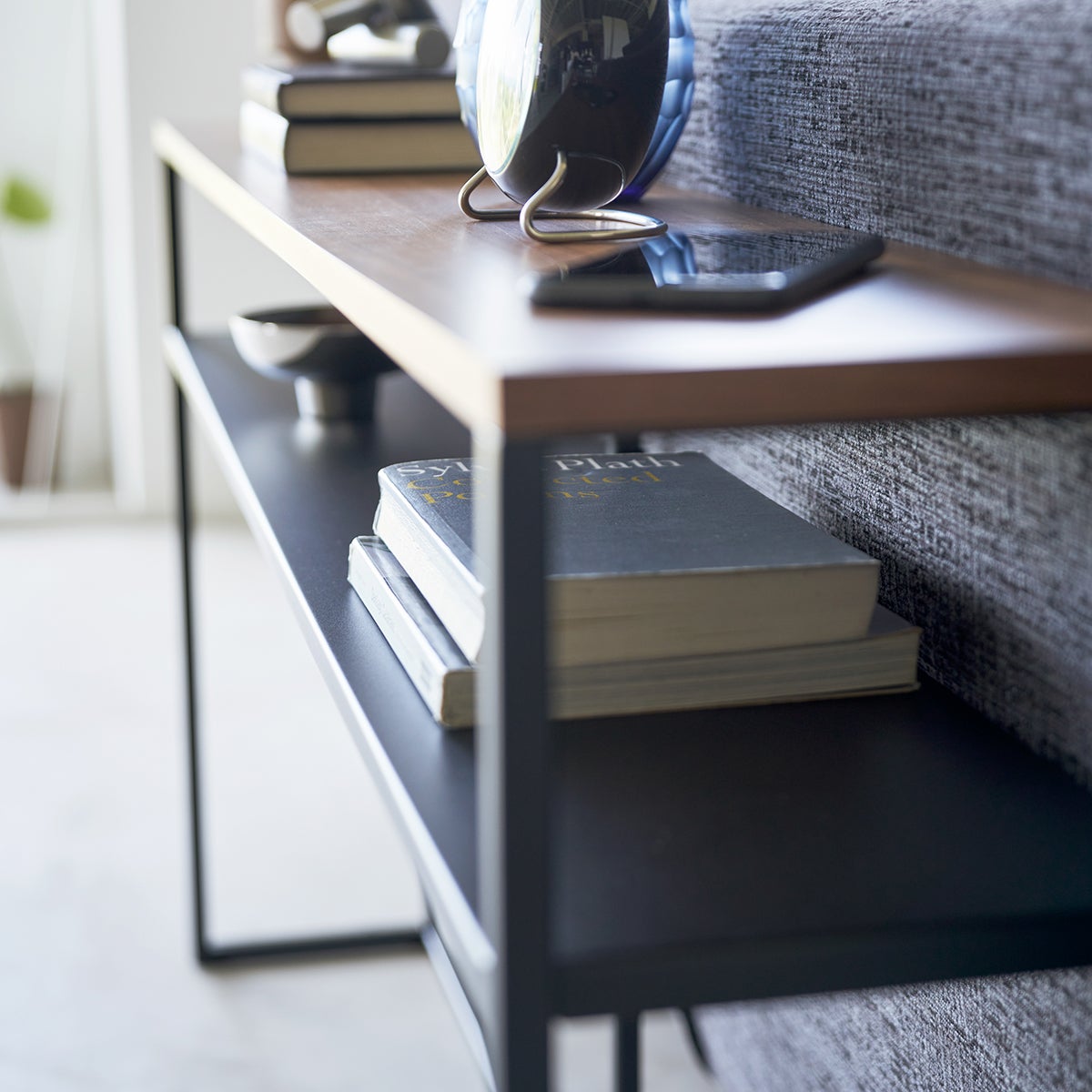 Yamazaki Long Console Table with Shelf | The Container Store