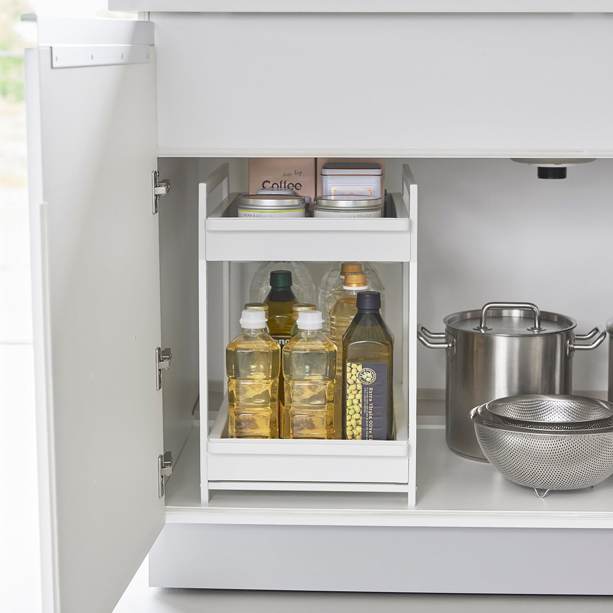Yamazaki Under-Sink Rack with Pull-Out Shelf