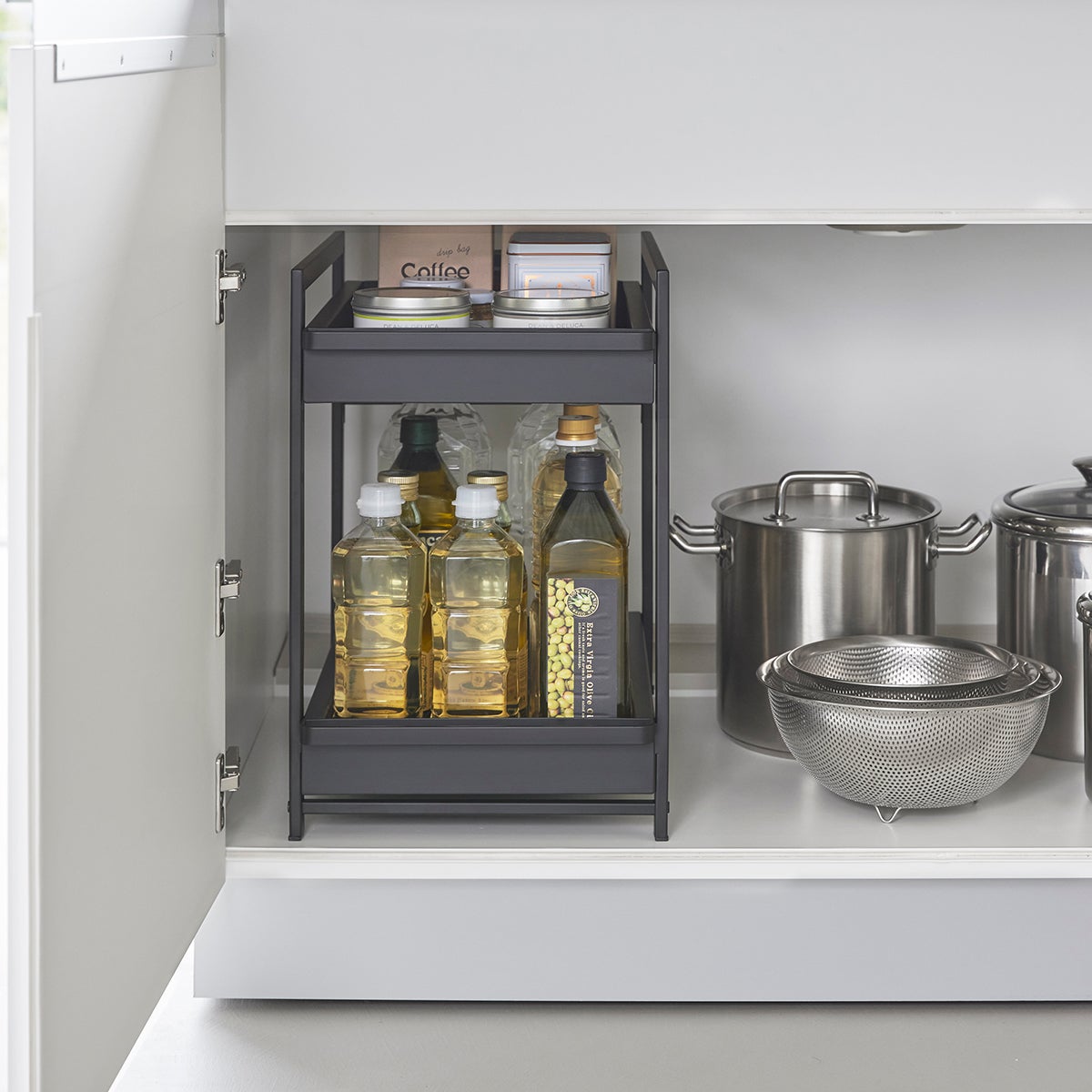 Yamazaki Under-Sink Rack with Pull-Out Shelf