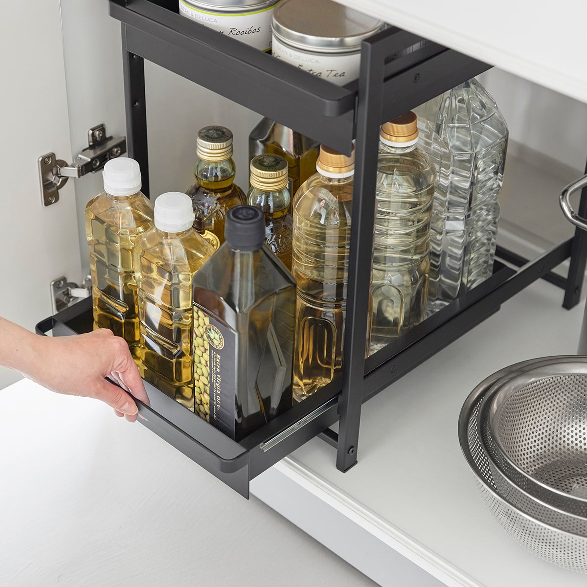 Yamazaki Under-Sink Rack with Pull-Out Shelf