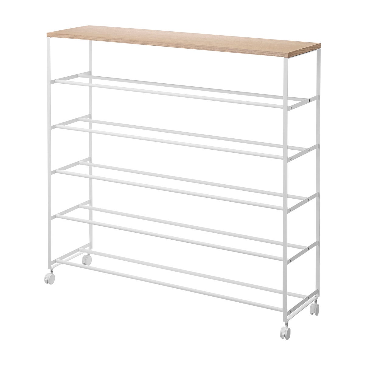 Yamazaki Rolling Five-Tier Shoe Rack | The Container Store