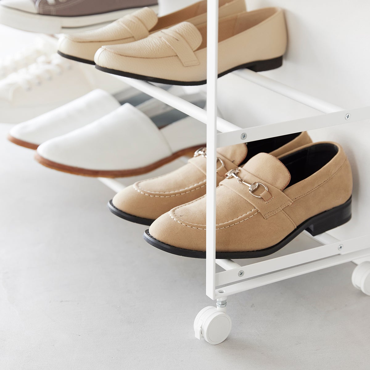 Yamazaki Rolling Five-Tier Shoe Rack | The Container Store