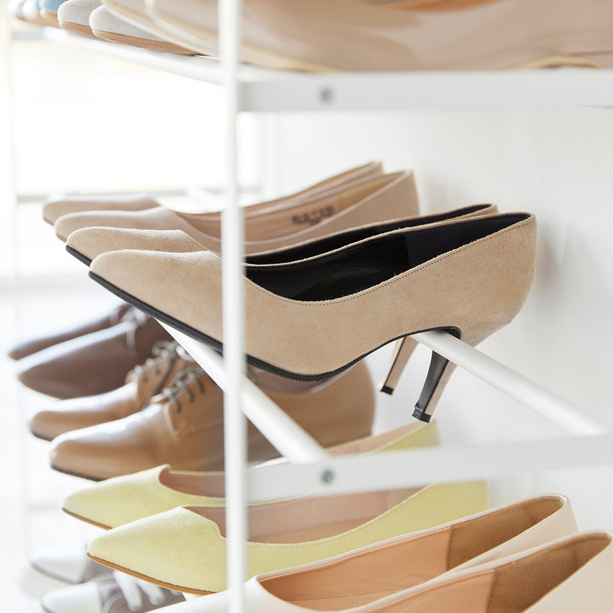 Yamazaki Rolling Five-Tier Shoe Rack | The Container Store