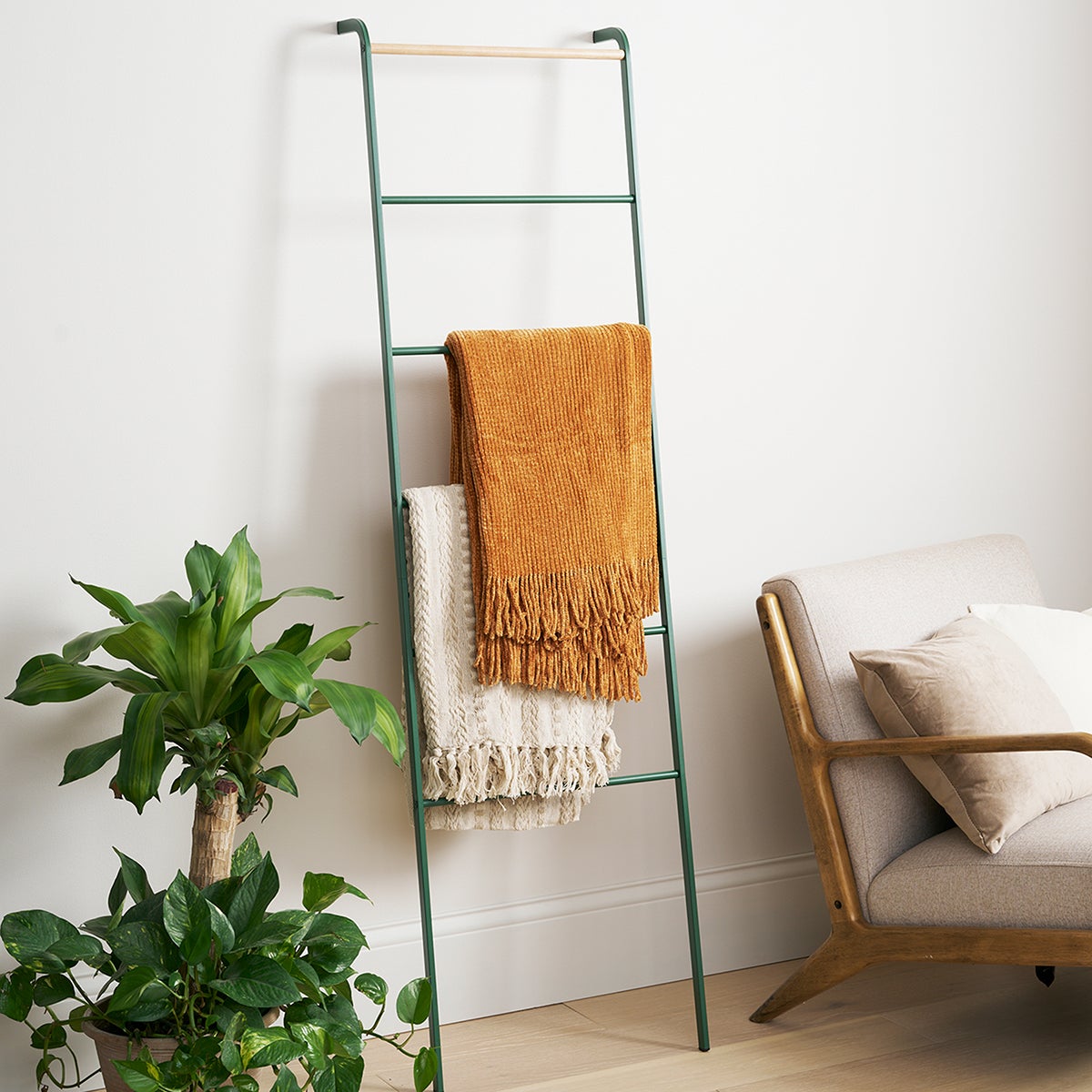 Yamazaki Leaning Storage Ladder | The Container Store