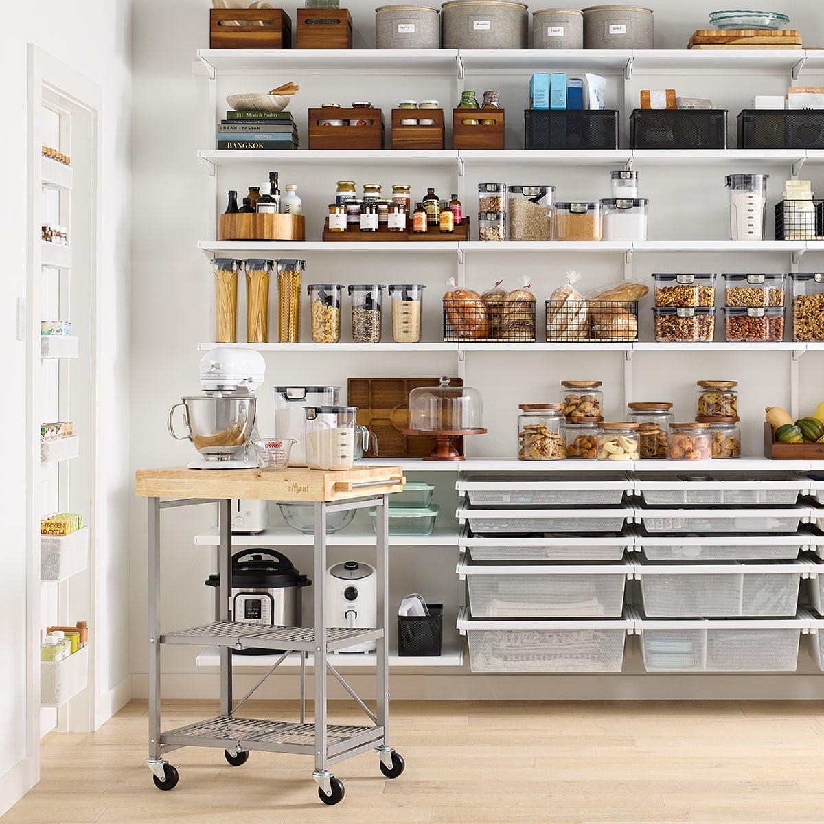 4-Piece Brown Twill Plate & China Storage