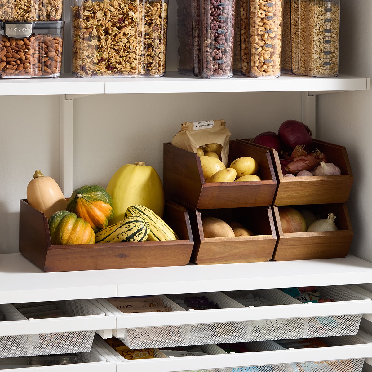 Acacia Stacking Bin | The Container Store