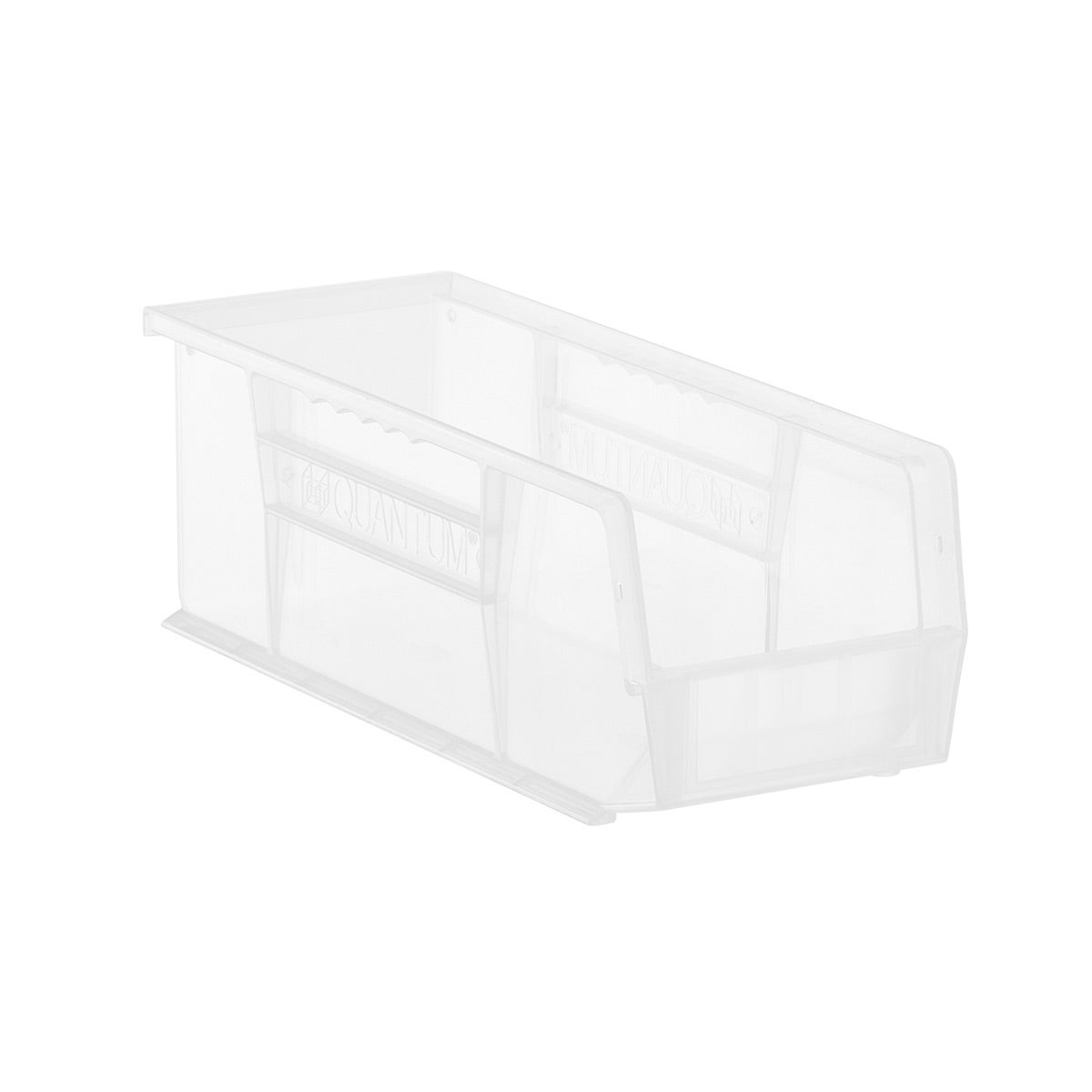 Narrow Stackable Plastic Utility Bin Clear, 5-1/2\, image size:1200x1200
