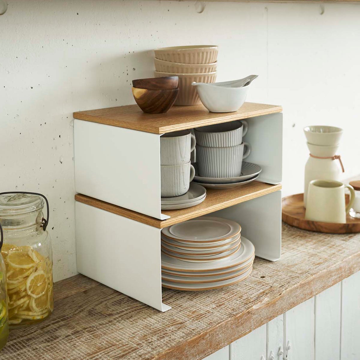 Tosca Wood Top Stackable Kitchen Rack - Thumbnail 2